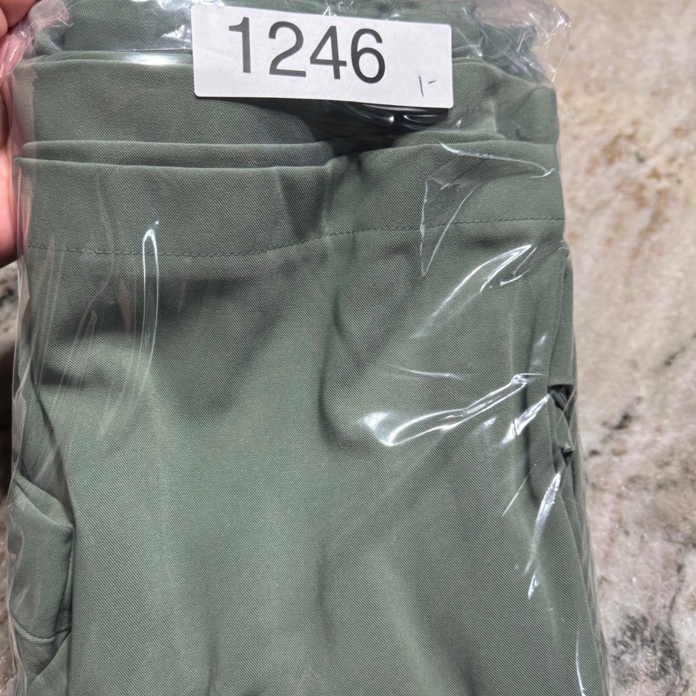 Sage The Label Jumpsuit Womens XS One Shoulder Cutout Wide Leg Sage Green - Picture 12 of 12